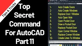 Best AutoCAD Time Saving Commands 👍 | Top Secret Command for Fast Working In AutoCAD | KDS