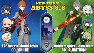 Spiral Abyss 3.8  C0 Alhaitham & C0 Childe || Genshin Impact 3.8