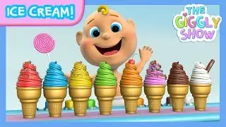 Learn colors with baby & ice cream maker | Kids and Toddlers | The Giggly Show