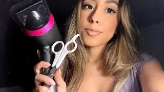 ASMR Haircut , Blow dry RP (personal attention) 💇‍♀️