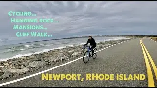 Cycling Newport, Rhode Island. Aerial views around Hanging Rock + Cliff Walk