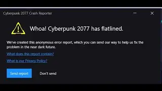 FIX : Whoa! Cyberphunk 2077 has flatlined. NO RESTART NEED JUST LOAD GAME Windows 10/8/7 EN/RO