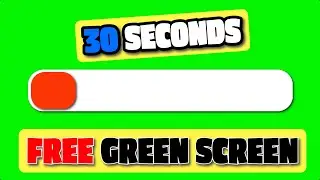 🆓 Free Green Screen 🟢 Chroma key ⏰ time bar 30 Seconds  Effect Animation ❌ NO COPYRIGHT ©️ 2024