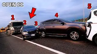 👨‍🦳Taiwan gravel truck🔥 crashed the whole row of cars🚗🧨 call an ambulance! 🚑😰