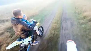 Bike ride. Oka river. Video 4