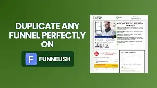 Funnelish Funnel Cloning Tutorial – Duplicate Any Funnel Perfectly Step-by-Step Funnelish Tutorial!