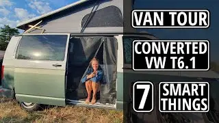 VAN TOUR VW TRANSPORTER CAMPER | 7 SMART THINGS for VANLIFE | TONKE VAN CONVERTED Part 3