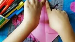 Origami tutorial 8 | Crabby crab | Easy origami crafts by KIDDIE CRAFTZZ.