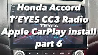 Honda Accord T’EYES CC3 Radio Apple CarPlay install part 6