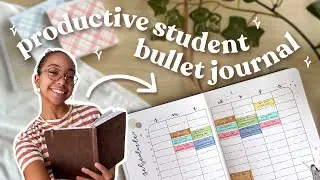 how to bullet journal for SCHOOL 🩵 productive bullet journal ideas for students