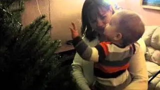 Tristan's first Christmas tree!