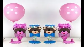 DIY - Enfeite De Mesa Para Festa Feito Com Garrafa PET - Reutilizando Garrafa Pet