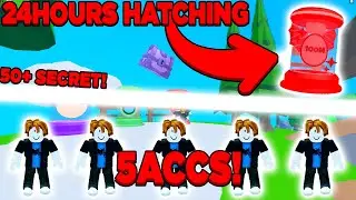 🏆24 Hours Hatching for ✨ Secrets with 5 Accounts in Rebirth Champions X!🏆🏅(Hatched The Rarest Pet)⌛
