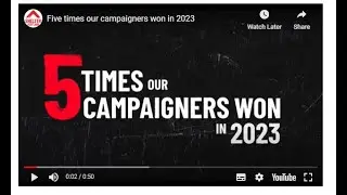 Five times our campaigners won in 2023