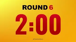 Boxing Timer 🔴 2 minute x 6 Rounds with 1 minute Breaks 🥊 (No Music)
