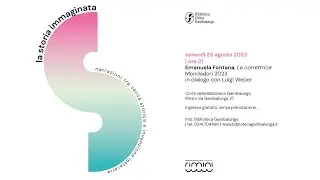Emanuela Fontana presenta La correttrice (Mondadori, 2023) in dialogo con Luigi Weber