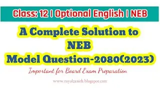 Class 12 Optional English || NEB Model Question 2080/2023 with Solution