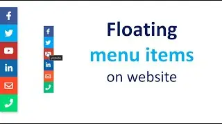 Floating menu HTML and CSS | floating icons HTML and CSS