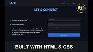 #35 Create a Responsive Contact Section with HTML & CSS | Beginner-Friendly Web Design Tutorial