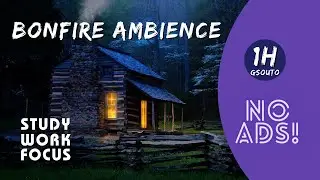 AMBIENT CABIN WITH FIREPLACE & BONFIRE: PERFECT STUDY & WORK COMPANION | LATE NIGHT STUDY - NO ADS