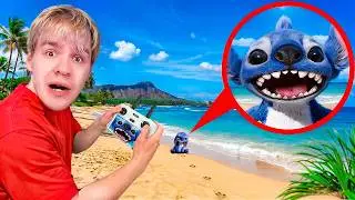 THE DRONE CAUGHT LILO AND STITCH IN REAL LIFE!!