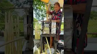 Grandma Making Fresh Sugarcane juice #shorts