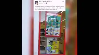 Markette hırsızlık yapan adam kapıyı kırarak kaçıyor 😳