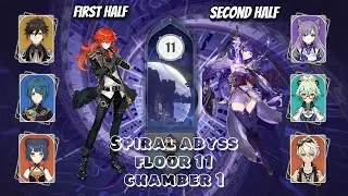Diluc and Raiden | Spiral abyss Floor 11 Chamber 1 | F2p play | Genshin Impact | Hoyoverse