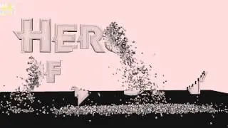 Thinking Particles test of cubic dissolve of a 3D text