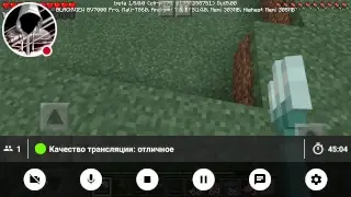 Стрим игры "Minecraft".