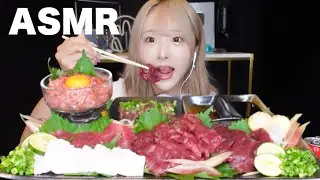 【ASMR】馬刺し盛り合わせを食べる！🐴咀嚼音【eating sounds】