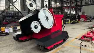 Crawler-type electric wire saw machine for stone marbe granite mining cutting RS-LD-75KW