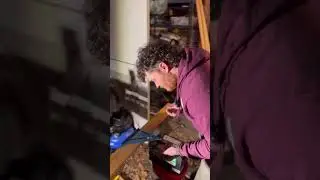 Using a speed square to make puck light holes