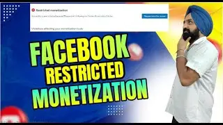 Facebook Restricted Monetization | Facebook Restricted Monetization Problem Solve | Facebook
