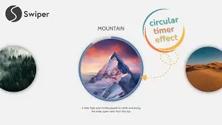 Swiper JS Autoplay Slider with Circular Timer and Text Animation 