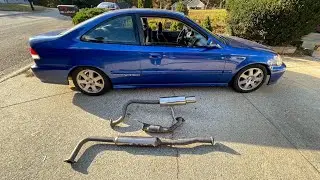 HKS HI-POWER EXHAUST INSTALL ON 2000 HONDA CIVIC SI