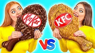 Schokolade vs Echtes Essen Challenge | Lustige Küchen-Hacks von Multi DO Challenge
