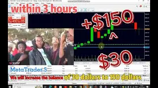 We will increase the balance of 30 dollars to 150 dollars in 3 hours. MetaTrader 5  #trading #forex