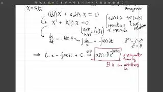 1st order homogeneous linear differential equation