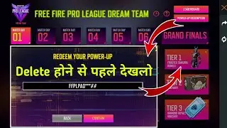 Pro League Redeem Code Today | Free Fire Pro League Power Up Redemption Code | FF Today Redeem Code