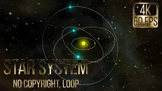 4k Panorama Fantastic Star system  - Free Stock Footage, Copyright Free,  Video Loop 60-sec
