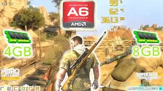 4GB RAM vs 8GB RAM - AMD Radeon R4 Graphics - 4 Games (2022)