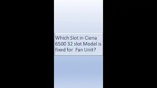 Which Slot in Ciena 6500-32 slot model is fixed for Fan Unit