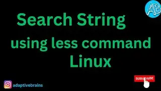 How to Search for Strings in the 'less' Command