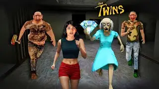 Mad Granny Escapes The Twins House With Diamond