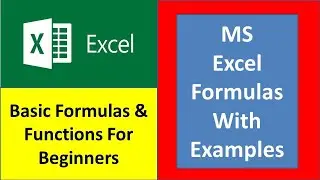 MS Excel Formulas with examples | Excel Basic Formulas & Functions |