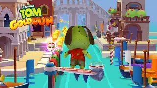 Talking Tom Gold Run 🐈 MASQUERADE BALL 2 DAYS, Surf as ZOMBIE BEN - VENICE CANALS Map!