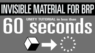 Invisible material for Unity BRP | Tutorial in less than 1 Minute