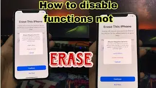 How to disable functionality | Erase this iPhone