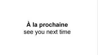 Goodbye In French